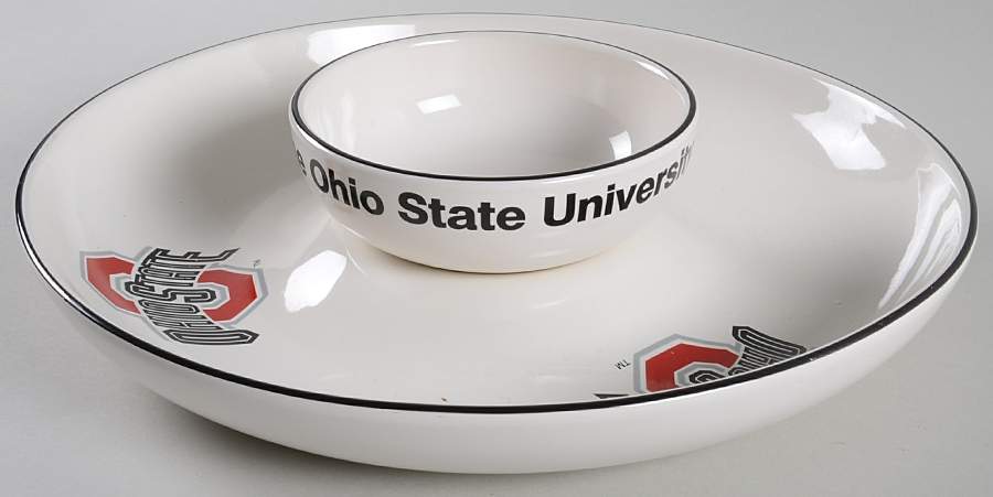 Ohio State (2 Piece) Chip & Dip Set by Pfaltzgraff-1
