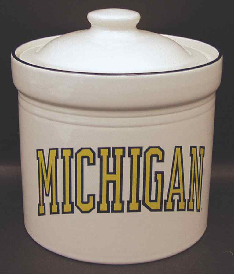 University of Michigan Treat Jar & Lid by Pfaltzgraff-1