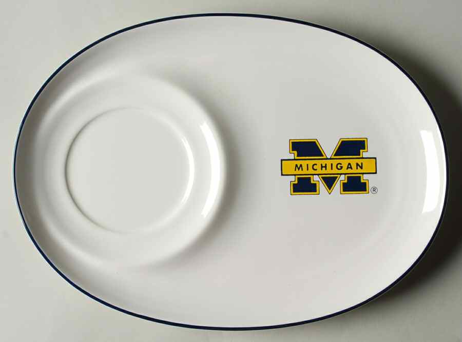 University of Michigan Oval Snack Tray by Pfaltzgraff-1