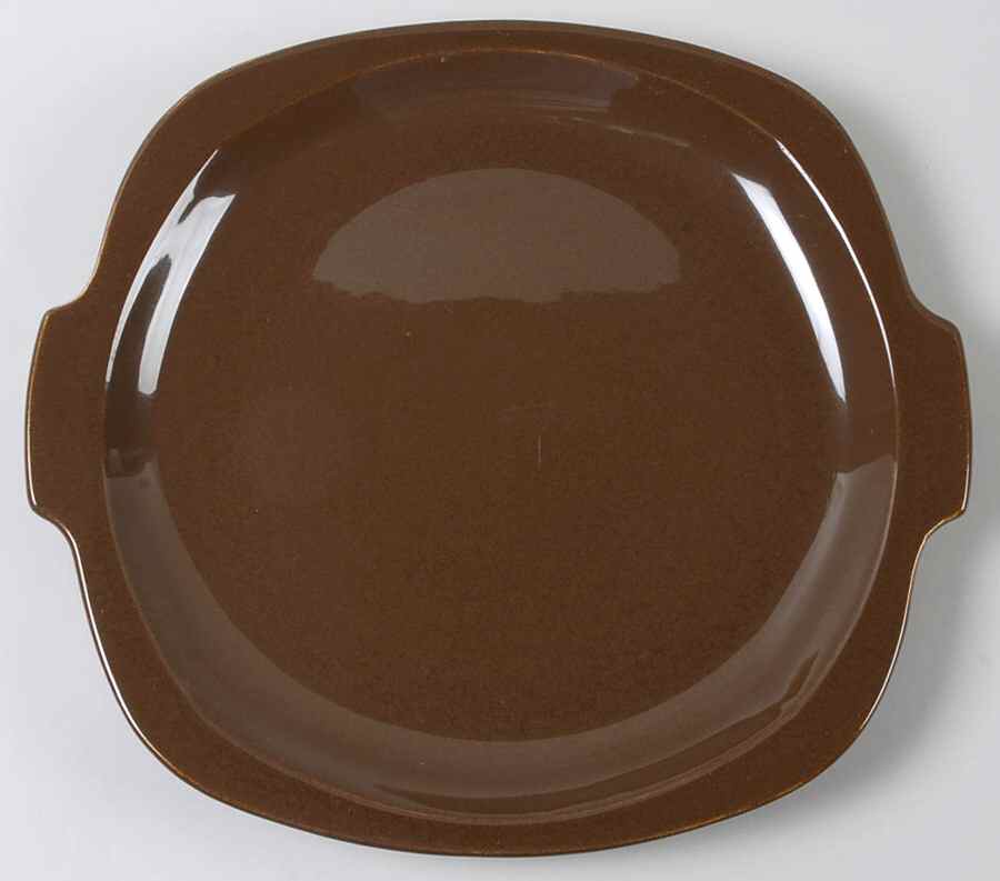 Minion Brown Handled Chop Plate (Round Platter) by Paden City-1