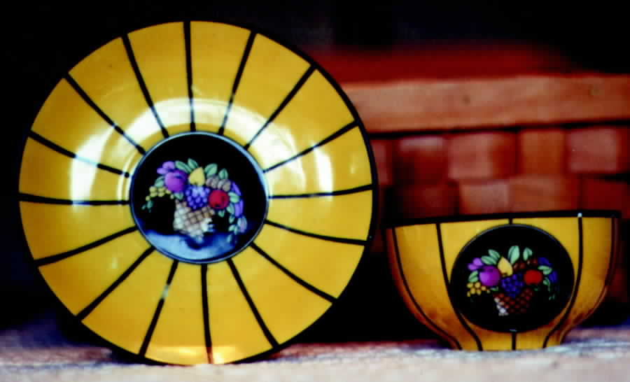 PHE23 Footed Cup & Saucer Set by Phoenix (Czech)-1