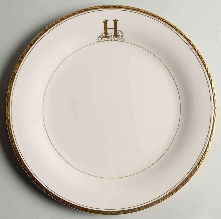 Reflection (Monograms) Dinner Plate by Pickard-1