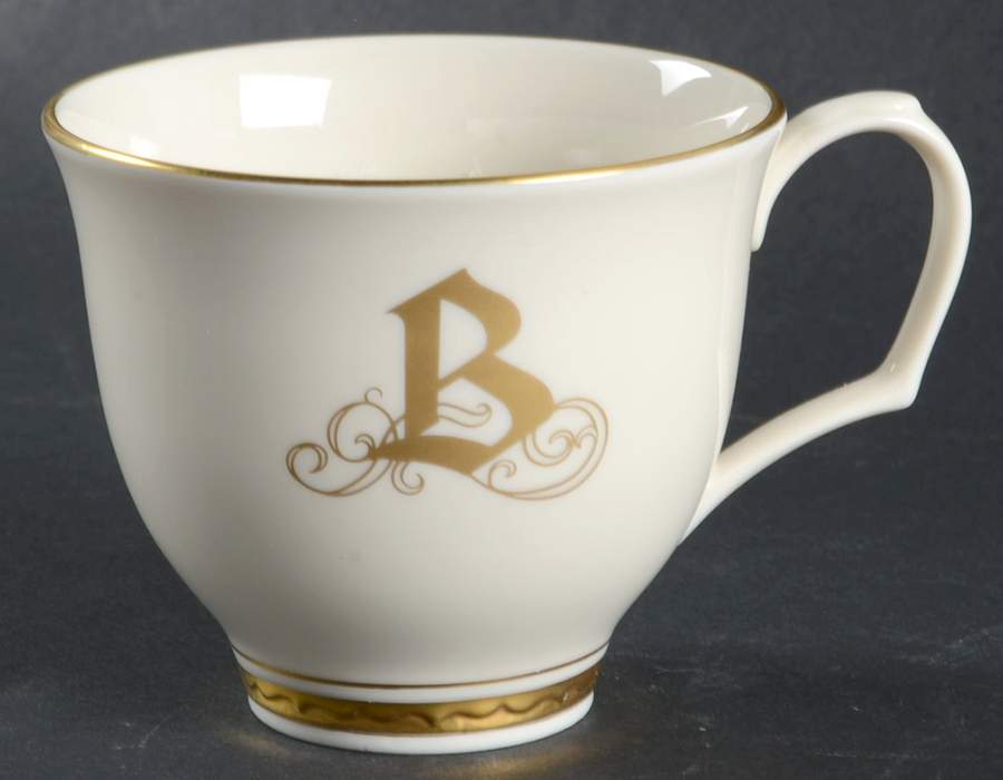 Reflection (Monograms) Flat Cup by Pickard-1