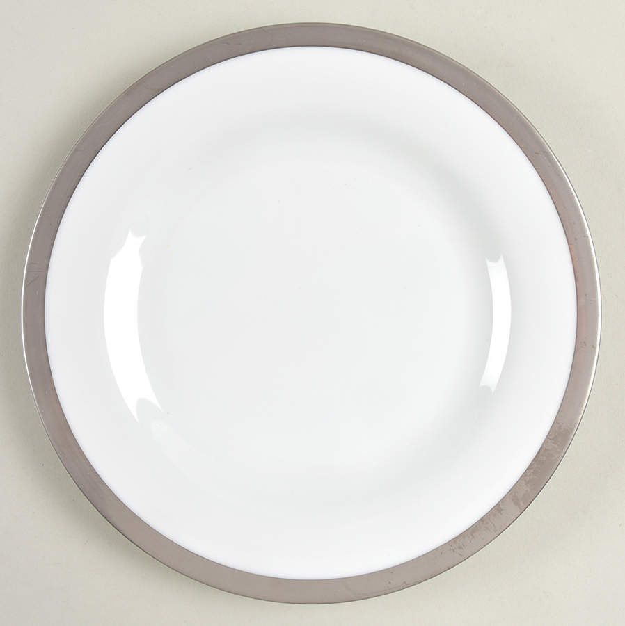 Cosmopolitan (Silver Band) Salad Plate by Pottery Barn China-1