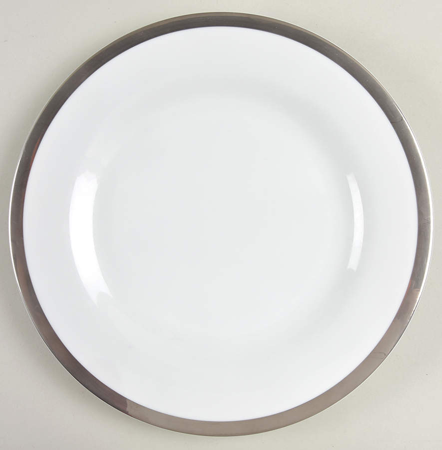 Cosmopolitan (Silver Band) Dinner Plate by Pottery Barn China-1