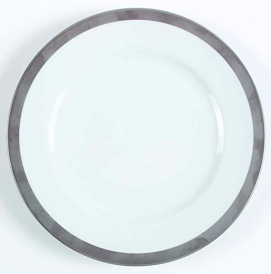 Cosmopolitan (Silver Band) Dinner Plate by Pottery Barn China-1