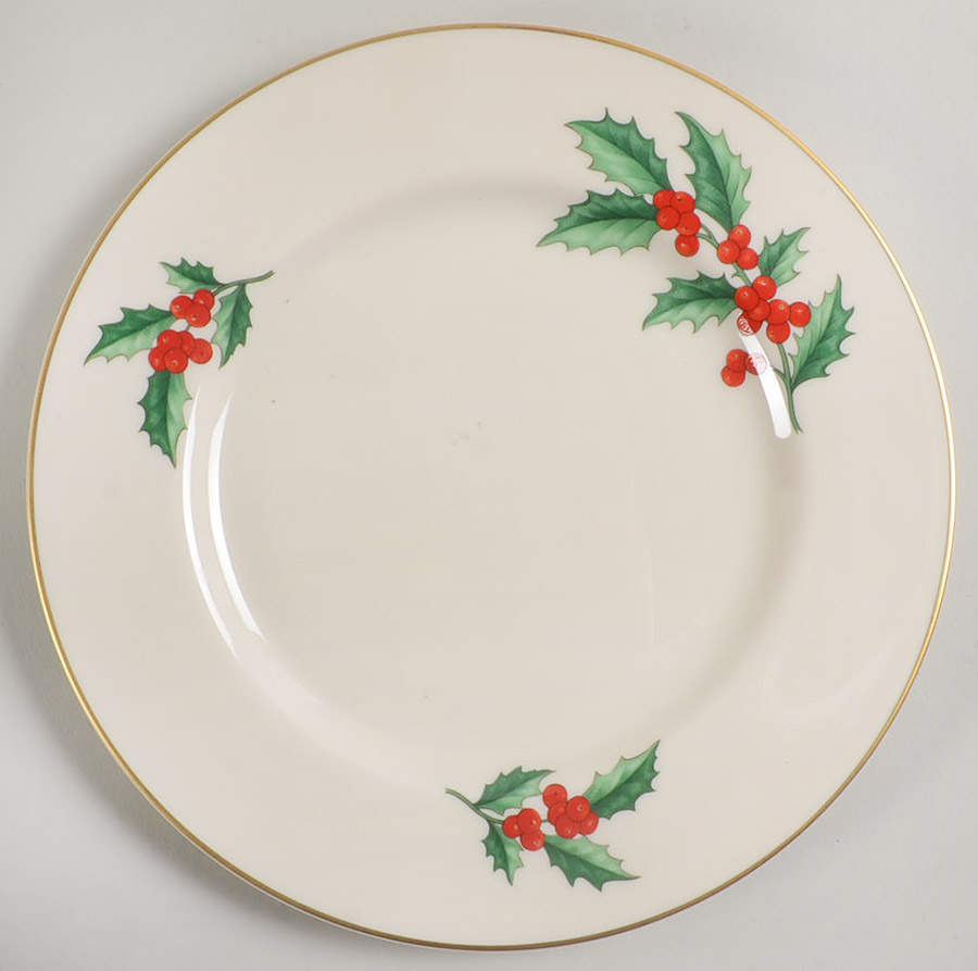 Holly Salad Plate by Pickard-1