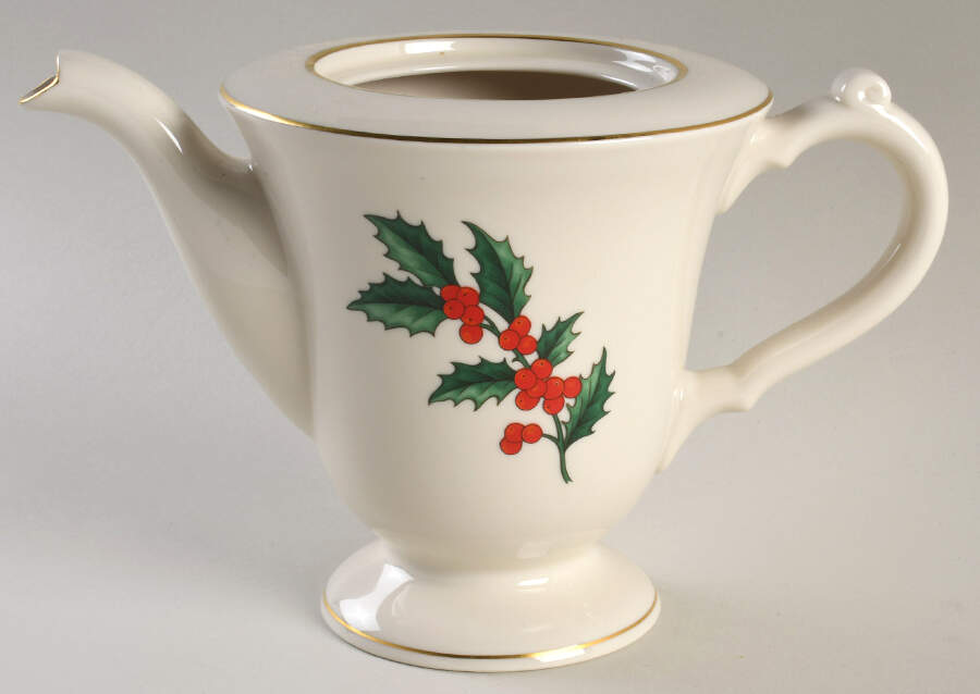 Holly Teapot No Lid by Pickard-1