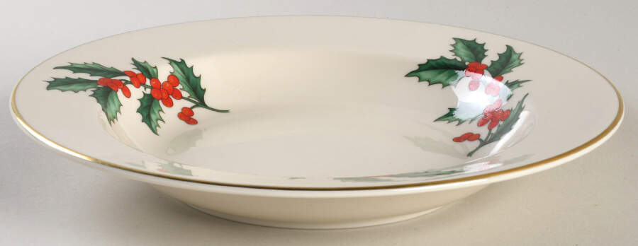 Holly Rim Soup Bowl by Pickard-1