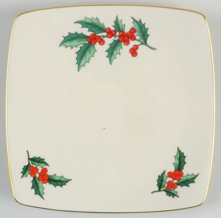 Holly Square Accent Salad Plate by Pickard-1