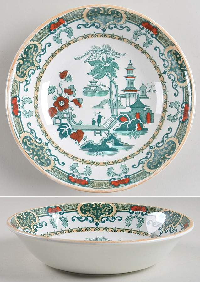 Pekin 8" Round Vegetable Bowl by Petrus Regout & Co-1