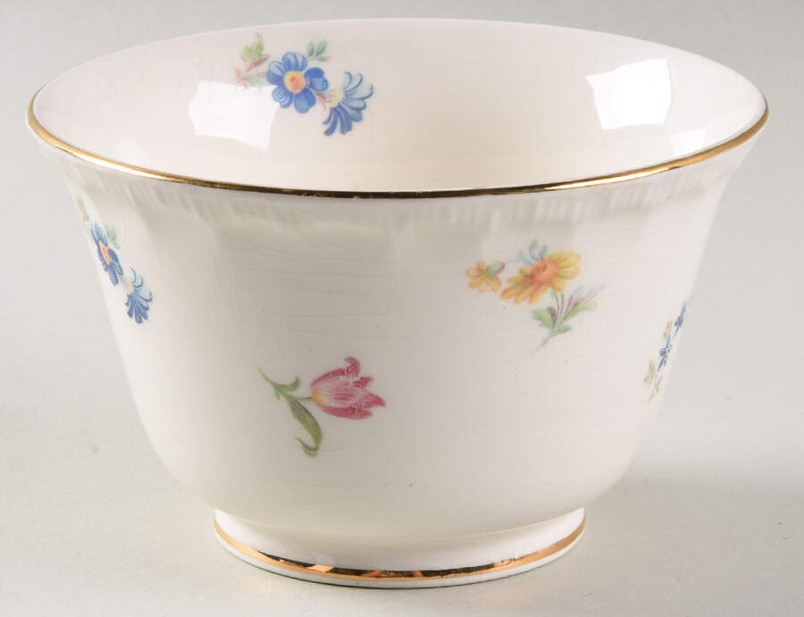 Revere (Smooth Gold Trim) Cranberry Bowl by Pope Gosser-1