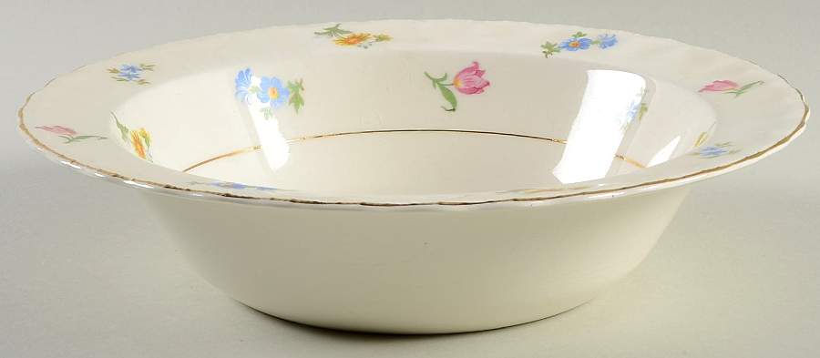 Revere (Smooth Gold Trim) 9" Round Vegetable Bowl by Pope Gosser-1