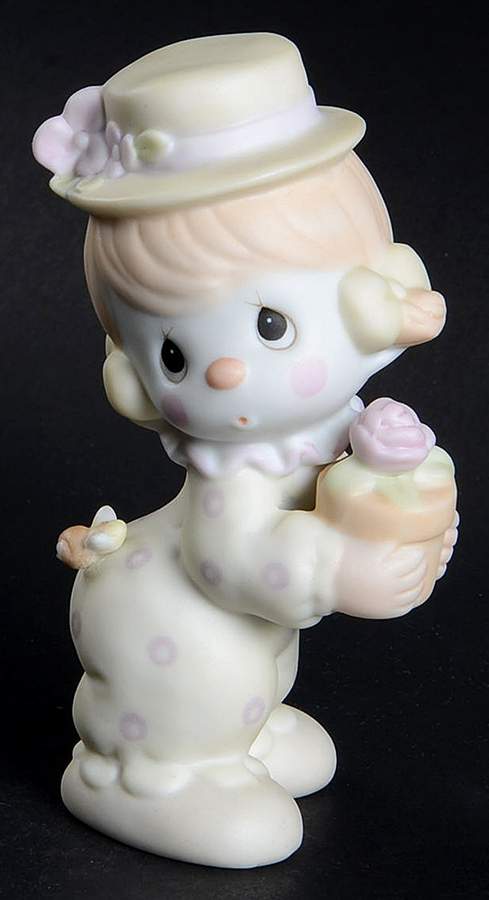 Clown-Girl with Flower Pot Dove-Girl Clown With Flower Pot - Dove Trademark, No Box by Precious Moments-1