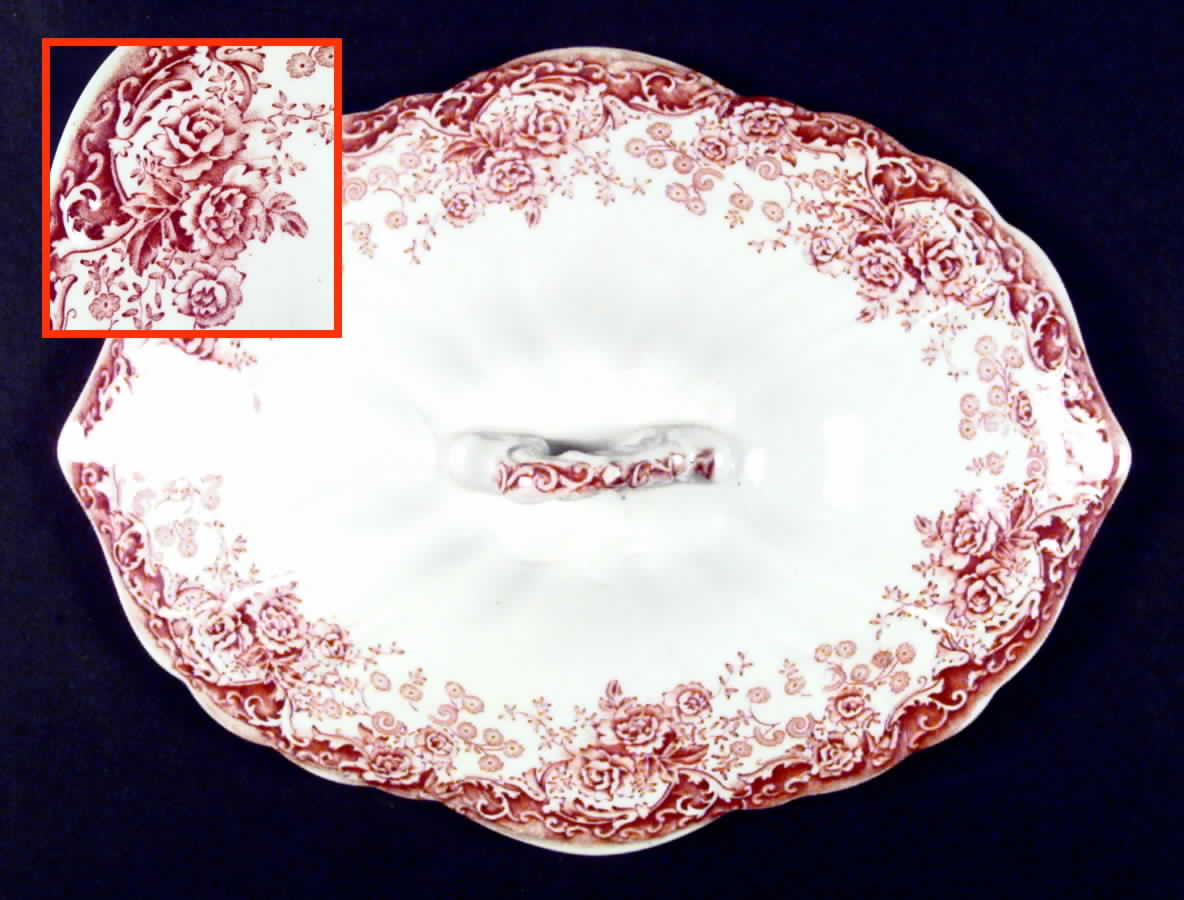 Myrtle Brown Lid for Oval Vegetable by Pitcairns-1