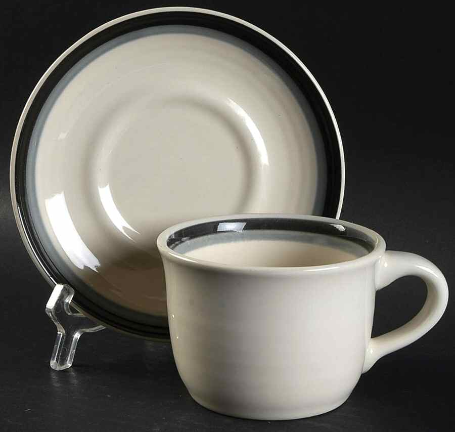 PFA31 Flat Cup & Saucer Set by Pfaltzgraff-1