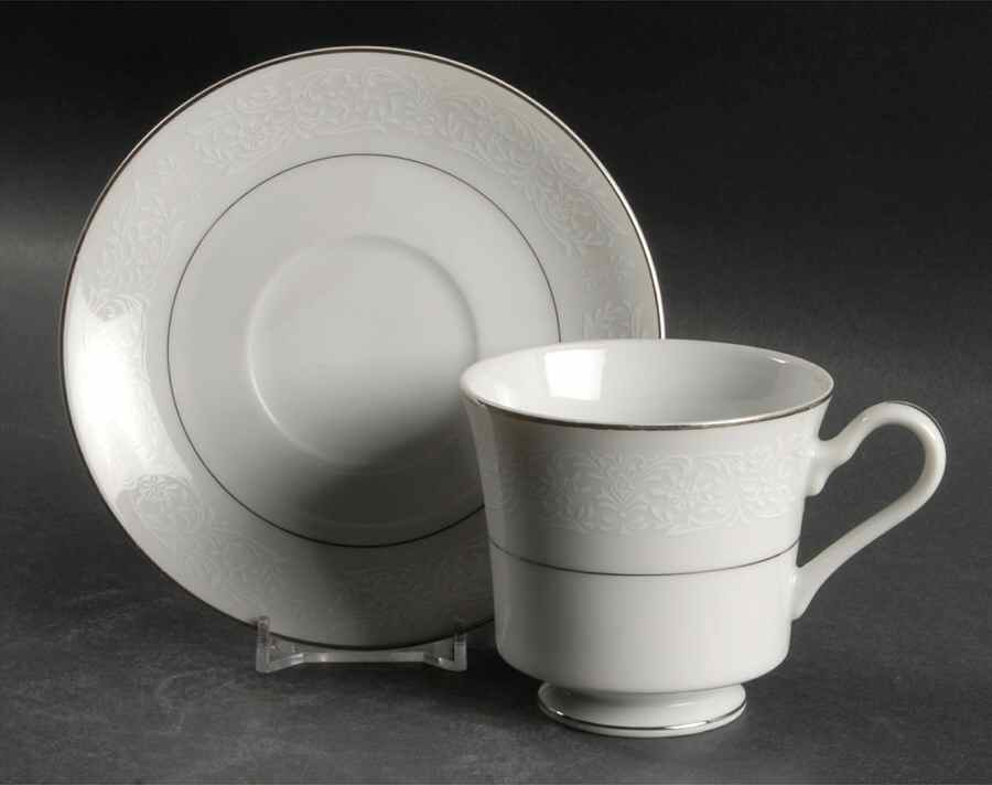 Candlelight Footed Cup & Saucer Set by Premiere-1