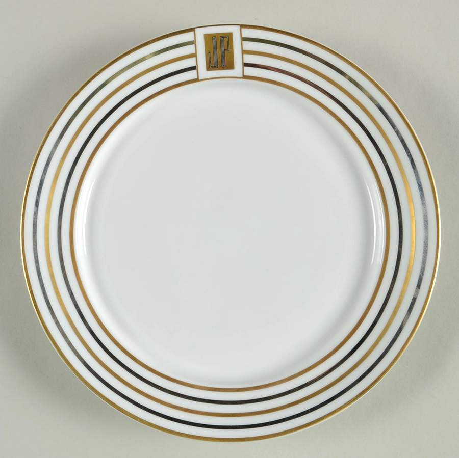 1930 (Monogrammed) Luncheon Plate by Puiforcat-1