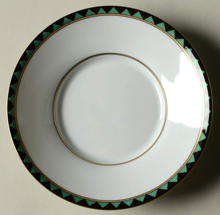 Ariel Green Saucer by Porcelaine Trianon-1