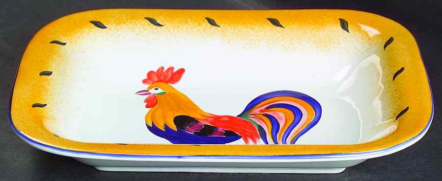 Royal Rooster 11" Rectangular Vegetable Bowl by Presenttense-1