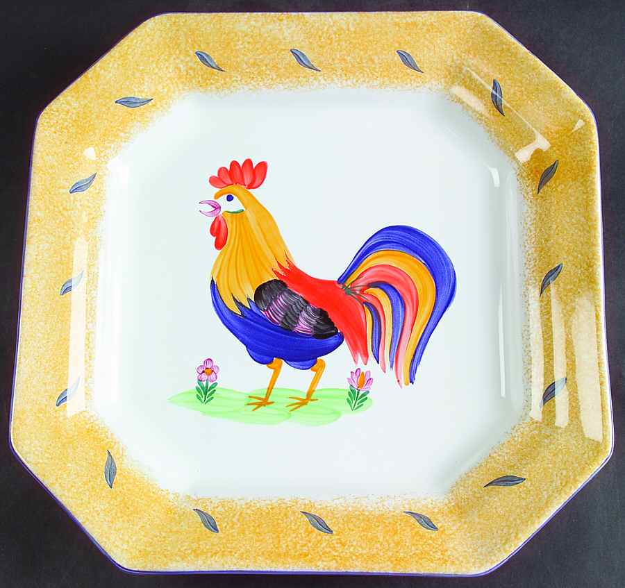 Royal Rooster 10" Square Serving Platter by Presenttense-1