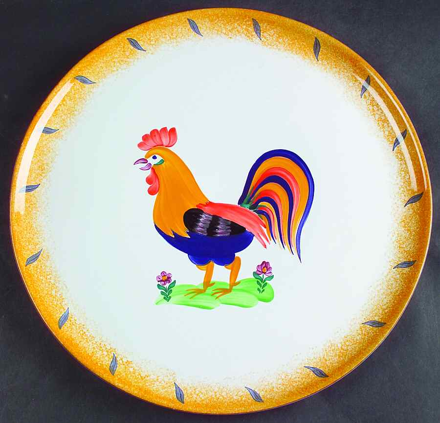 Royal Rooster 12' Round Tray by Presenttense-1