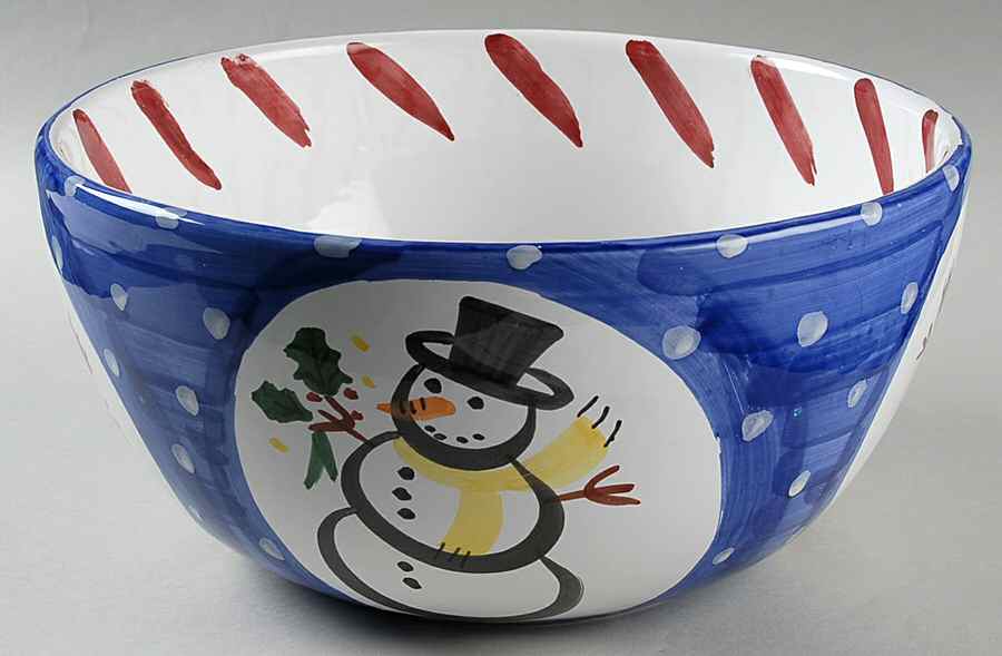 Snowman 12" Large Salad Serving Bowl by Presenttense-1