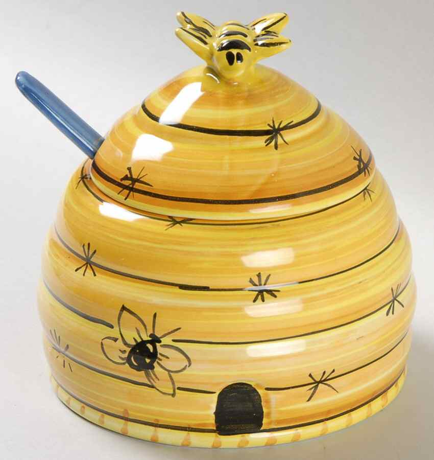 Honey Bee Jam/Jelly & Lid W/Spoon by Presenttense-1