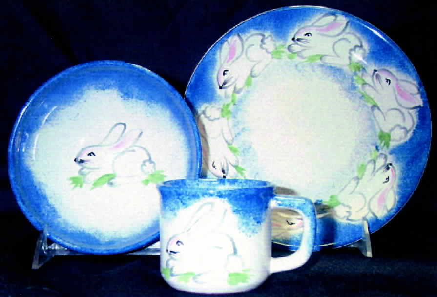 Hippity Hop Blue (3 Piece) Child's Set by Presenttense-1