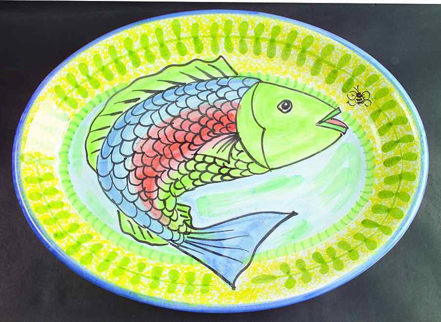 Waterlogged 19" Oval Serving Platter by Presenttense-1