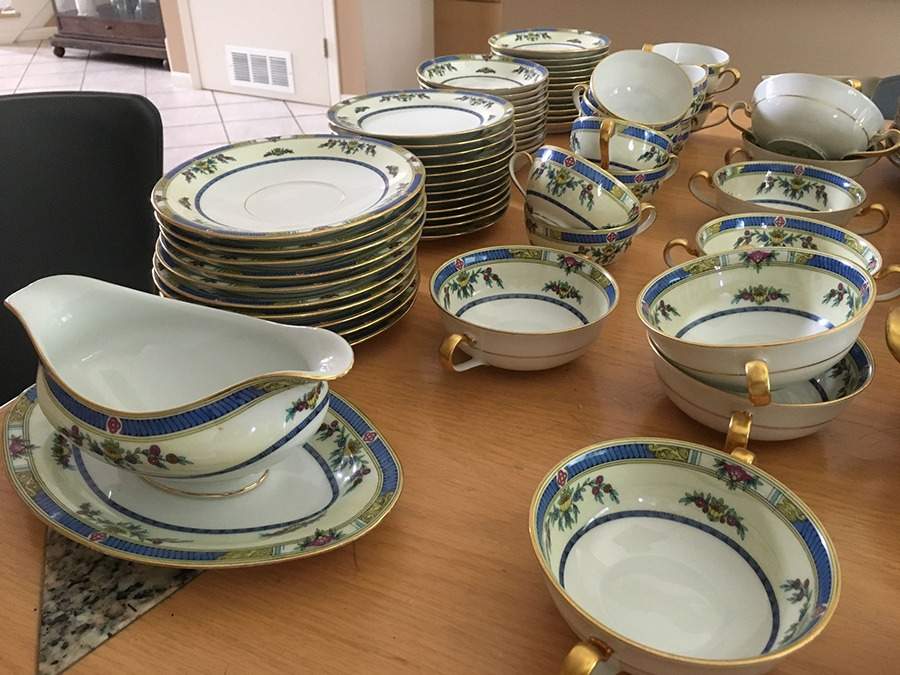 POY250 Flat Cream Soup Bowl & Saucer Set by Jean Pouyat-1