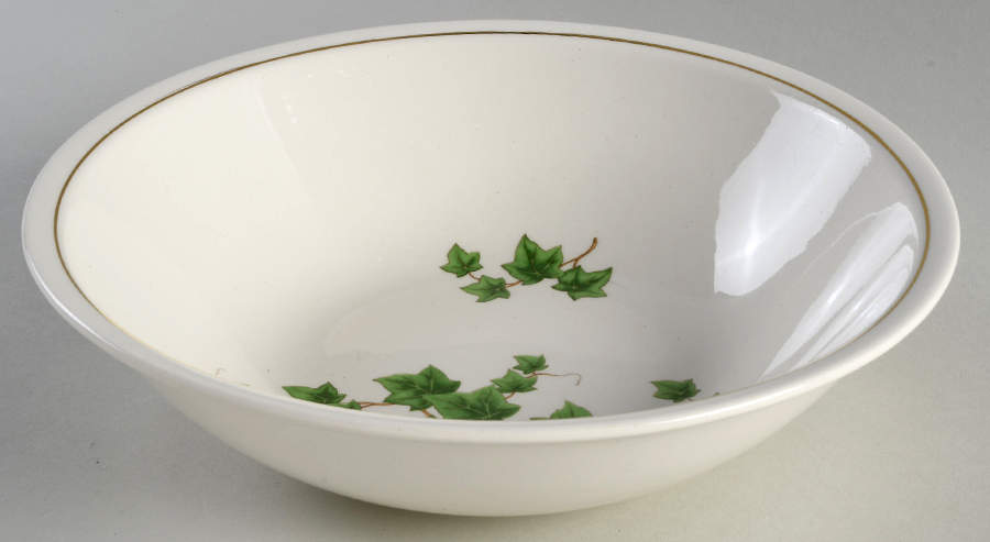 Ivy (Gold Trim Off Edge) 9" Round Vegetable Bowl by Paden City-1