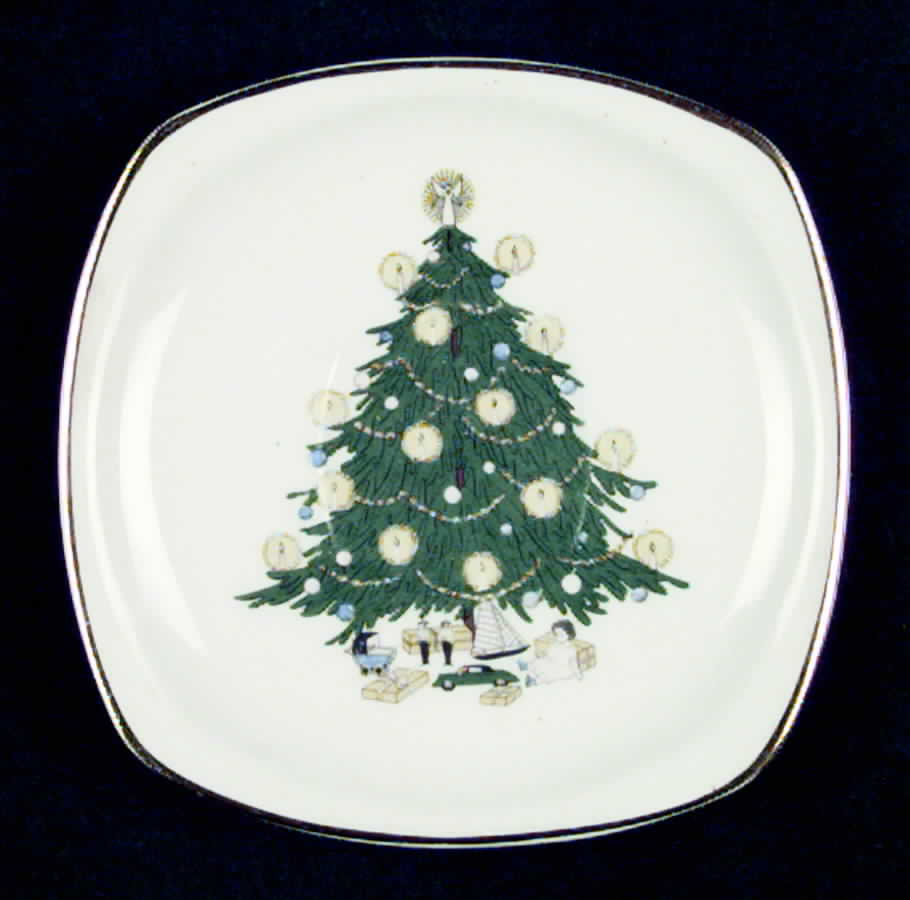 Merry Christmas Saucer by Paden City-1
