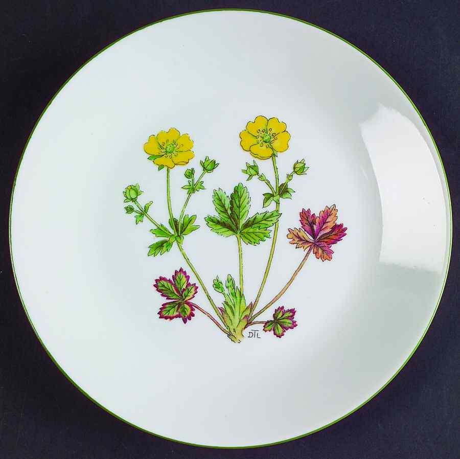 Mountain Flower Series Bread & Butter Plate by Porsgrund-1