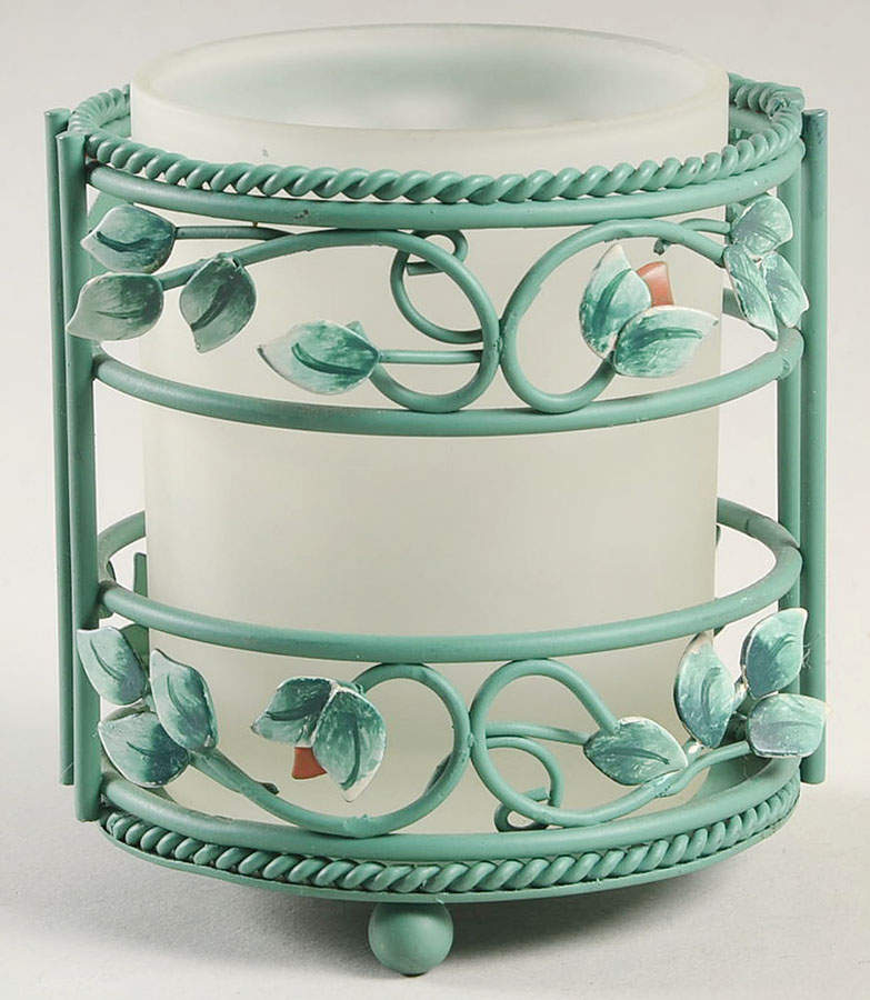 French Quarter (Stoneware) Metal Votive Candleholder by Pfaltzgraff-1