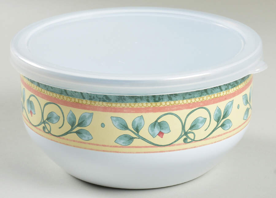 French Quarter (Stoneware) 5 3/4" Metal Bowl & Plastic Lid by Pfaltzgraff-1