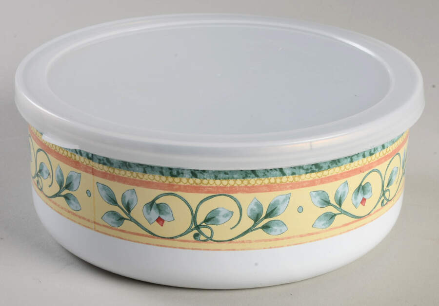 French Quarter (Stoneware) 7" Metal Bowl & Plastic Lid by Pfaltzgraff-1
