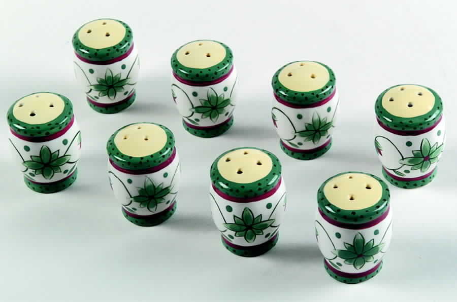 French Quarter (Stoneware) Individual Salt & Pepper Set - Set of 4 by Pfaltzgraff-1
