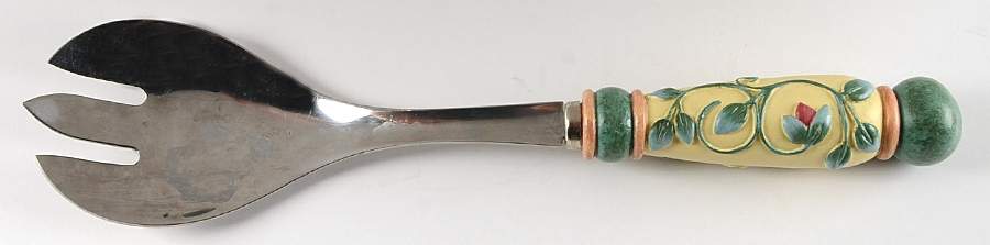 French Quarter (Stoneware) Salad Serving Fork, Stainless Tines & Resin Handle by Pfaltzgraff-1