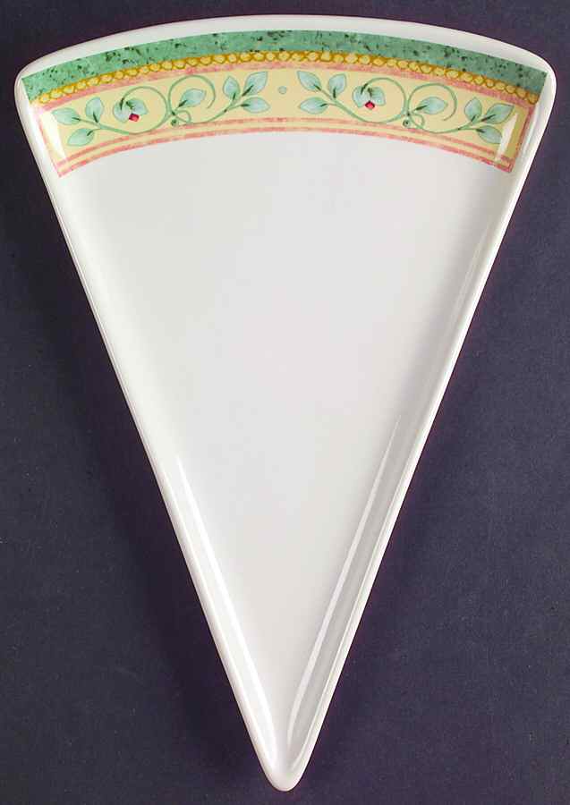 French Quarter (Stoneware) Triangular Shape Slice Plate by Pfaltzgraff-1