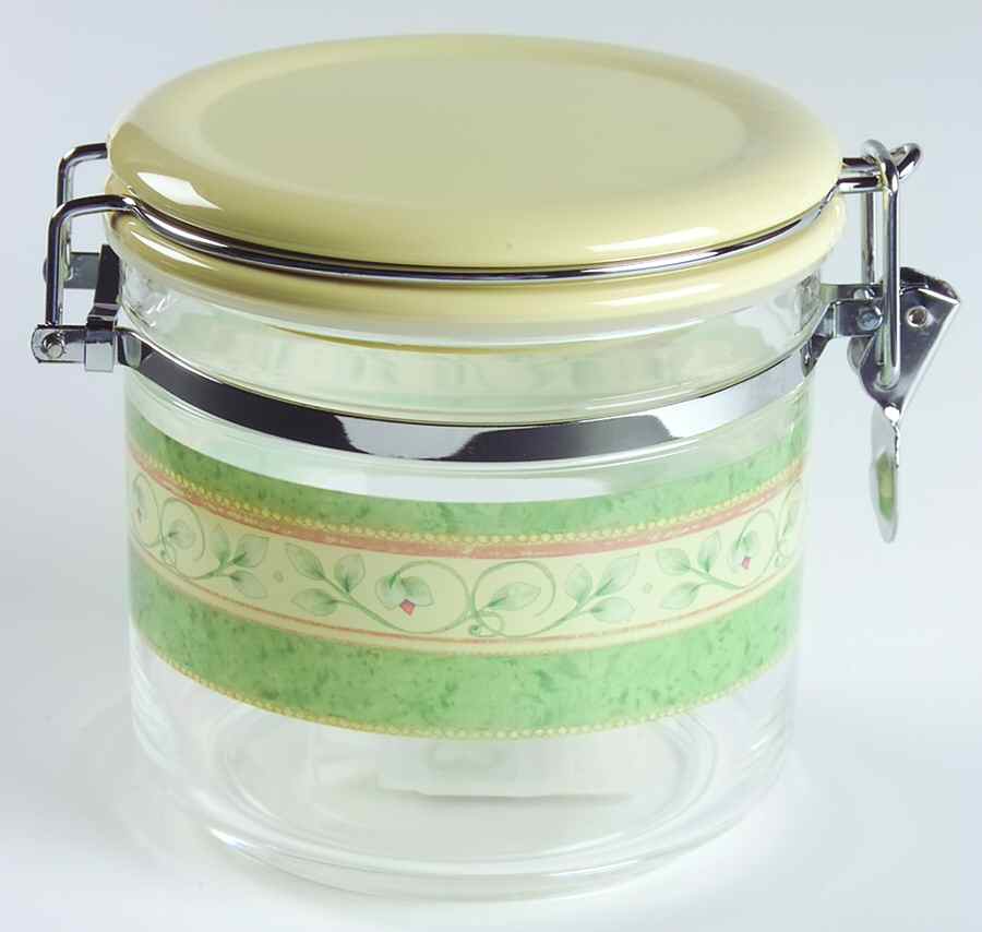 French Quarter (Stoneware) Small Acrylic Storage Jar & Lid by Pfaltzgraff-1
