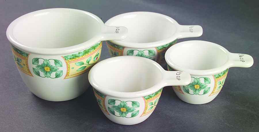 French Quarter (Stoneware) Measuring Cup Set (1 Cup,1/2 Cup,1/3 Cup,1/4 Cup) by Pfaltzgraff-1