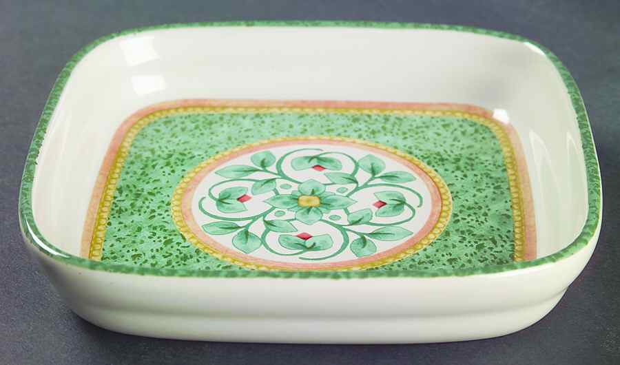 French Quarter (Stoneware) Individual Square Sandwich Server by Pfaltzgraff-1