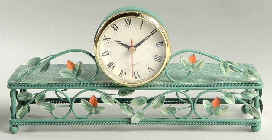 French Quarter (Stoneware) Mantel Clock by Pfaltzgraff-1