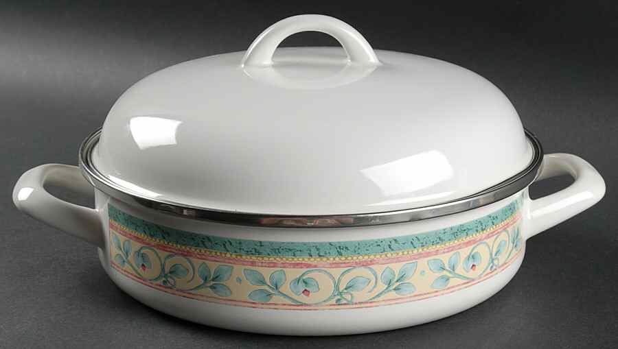French Quarter (Stoneware) 3 Quart Metal Covered Casserole by Pfaltzgraff-1