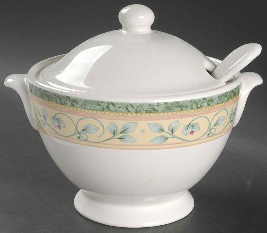 French Quarter (Stoneware) Mini Tureen w/Lid & Ladle by Pfaltzgraff-1