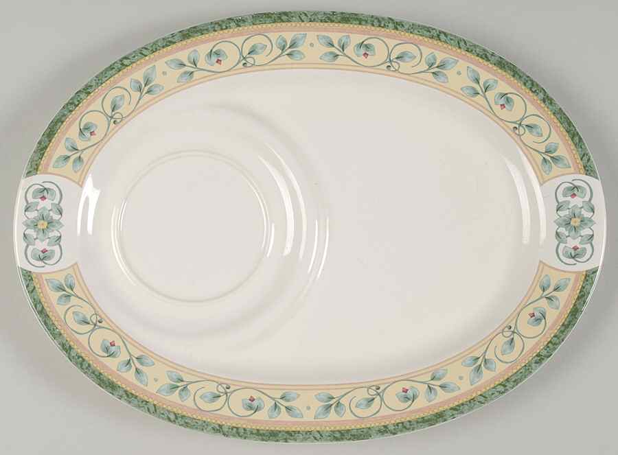 French Quarter (Stoneware) Oval Snack Tray by Pfaltzgraff-1