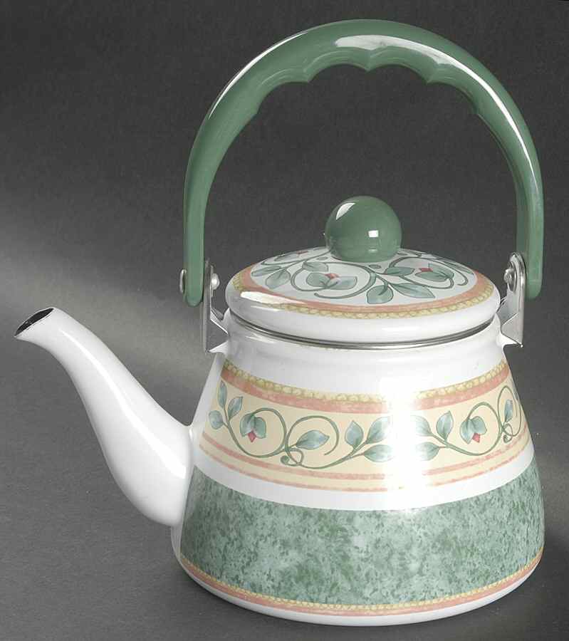 French Quarter (Stoneware) Metal Kettle & Lid by Pfaltzgraff-1