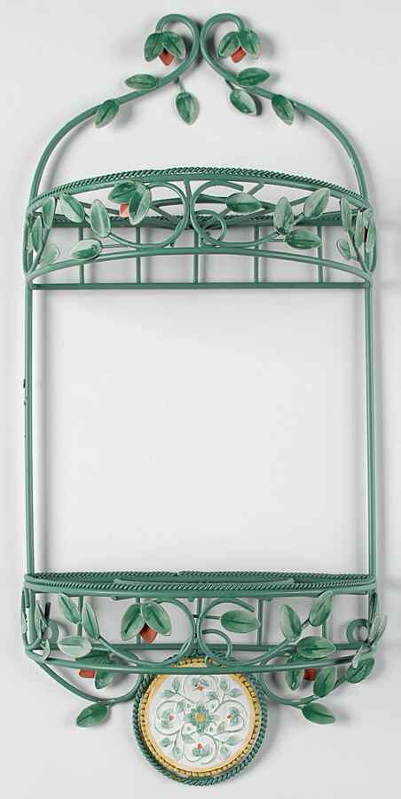 French Quarter (Stoneware) 2 Tier Metal Wall Rack by Pfaltzgraff-1