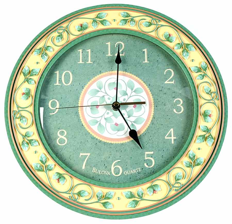 French Quarter (Stoneware) Resin Hanging Wall Clock by Pfaltzgraff-1